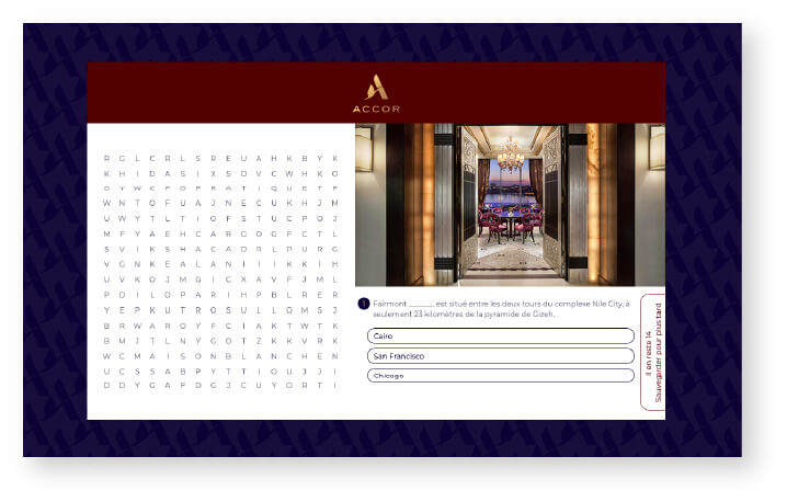 Accor's Word Search Game